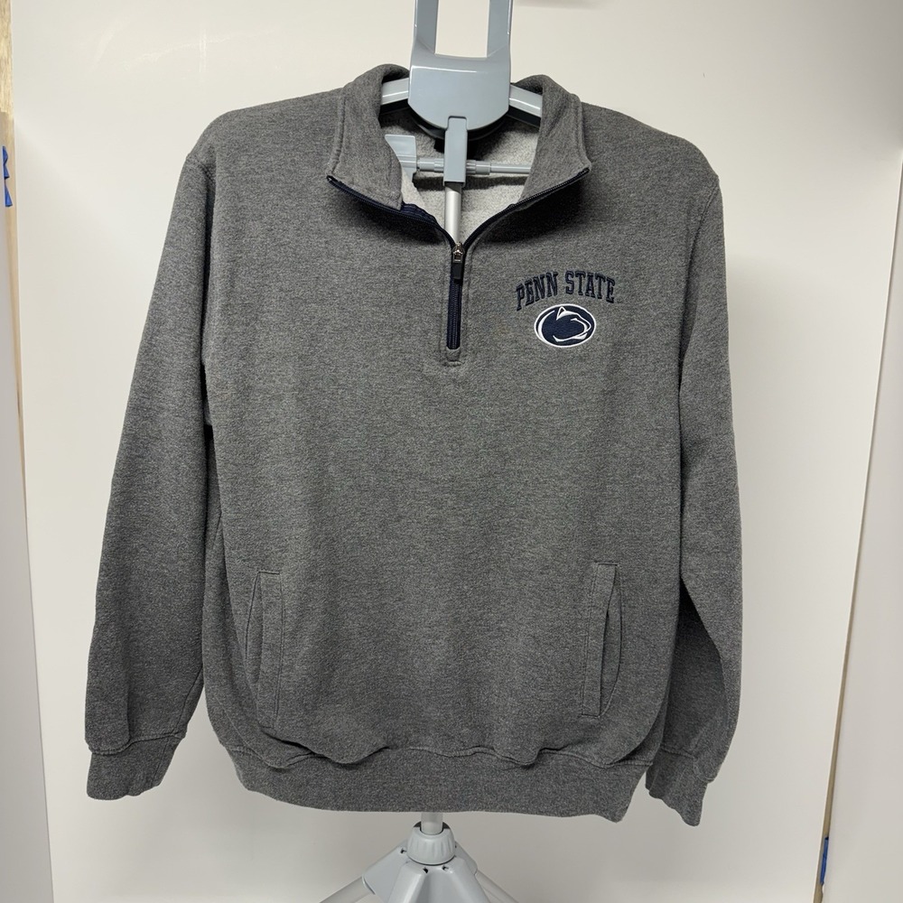 Colosseum Penn State Nittany Lions Men's M Gray Quarter Zip Sweatshirt NCAA